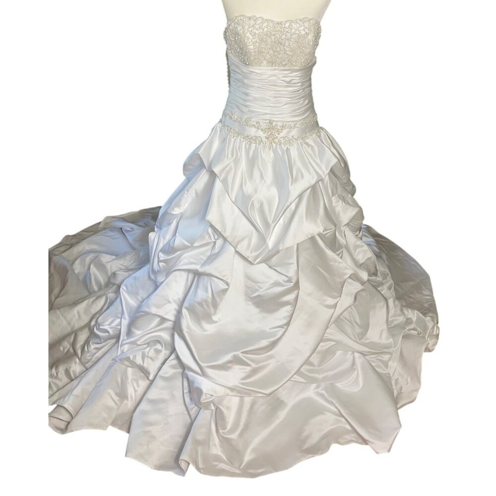 Maggie Sottero Imperial Gown Brielle Wedding Dress Strapless Bustle Train 12